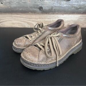 Dr. Martens Brown Casual Leather Oxford Shoes Chunky Y2K US Mens 8 Ladies 9